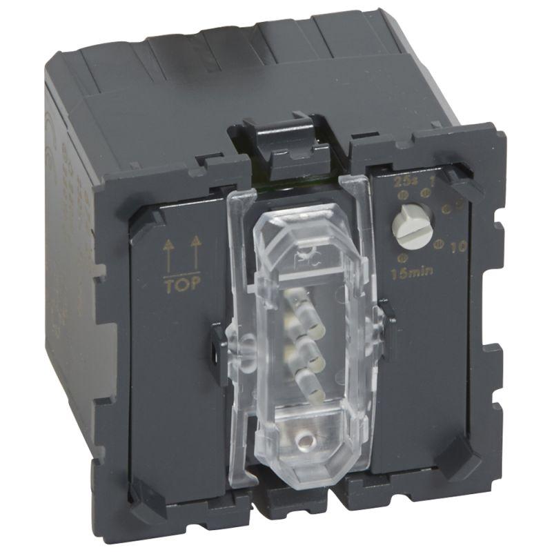 Выключатель для вентиляции/освещения 1-кл. 1п 2мод. СП Celiane 2А IP41 230В с выдержкой времени 25с-15мин механизм сер. Leg 067423