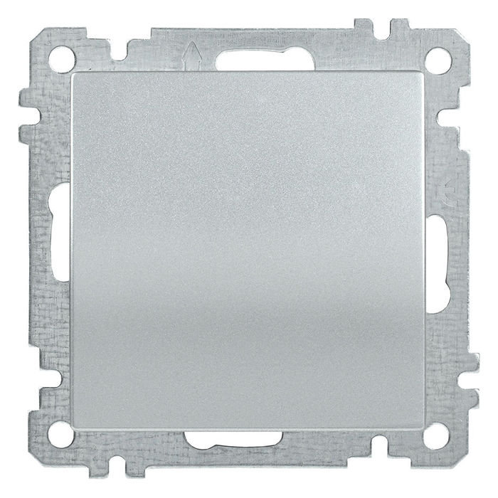 Выключатель одноклавишный IEK BOLERO, серебряный, EVB10-K23-10