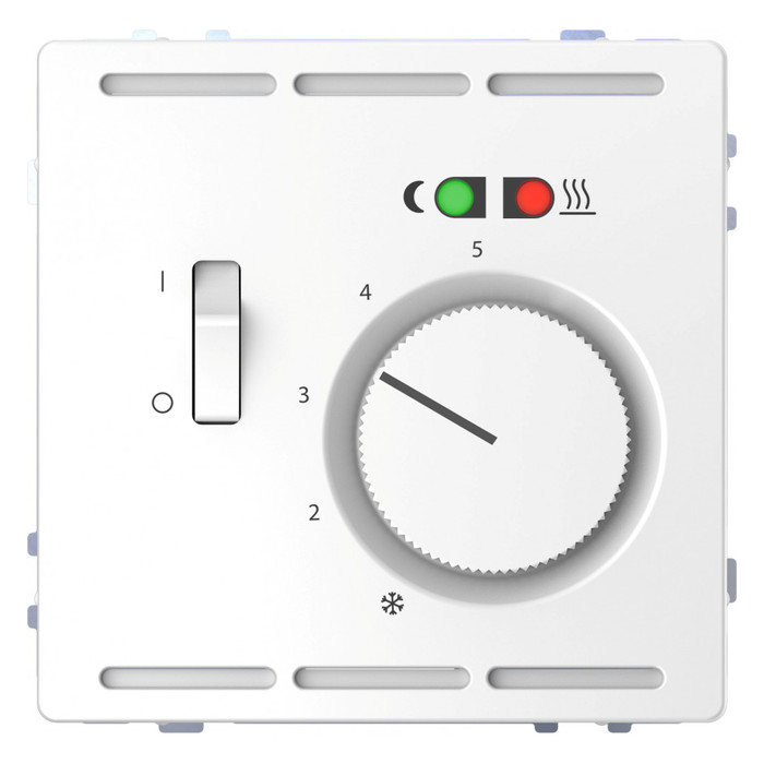 Термостат для теплого пола Schneider Electric MERTEN D-LIFE, с датчиком, белый лотос, MTN5764-6035