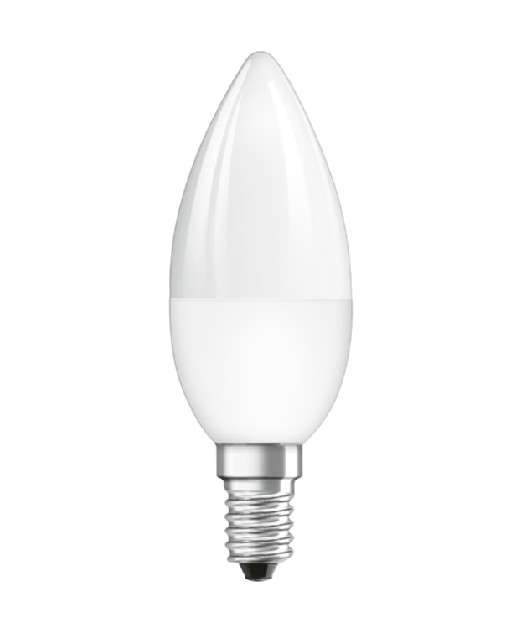 Лампа светодиодная LED Star B 25 4.5W/827 4.5Вт свеча матовая 2700К тепл. бел. E14 250лм 220-240В RGBW + DIM с пультом диммир. пластик. OSRAM 4058075045736