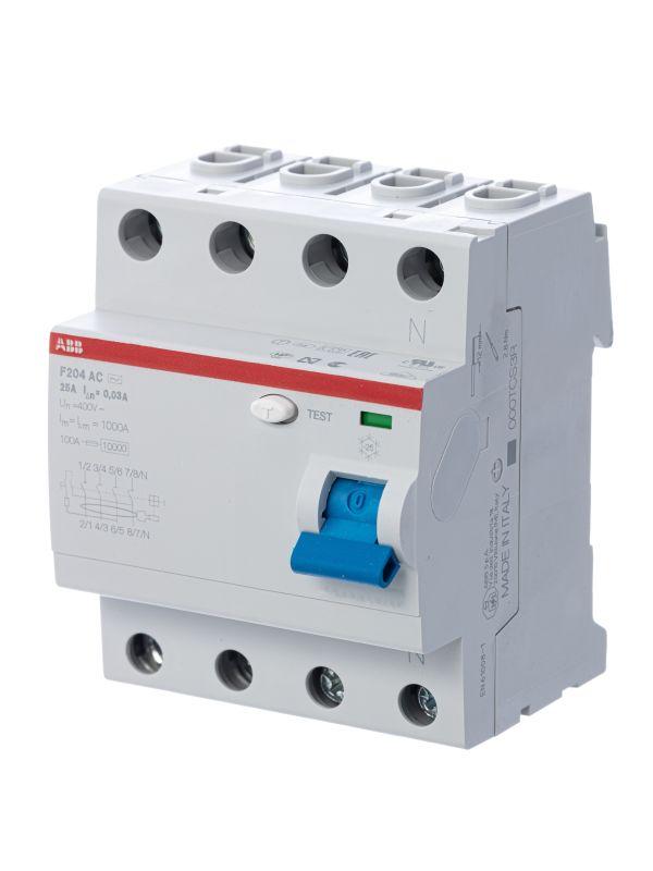 Выключатель дифференциального тока (УЗО) ABB 4п 40А 300мА тип AC F204  2CSF204001R3400