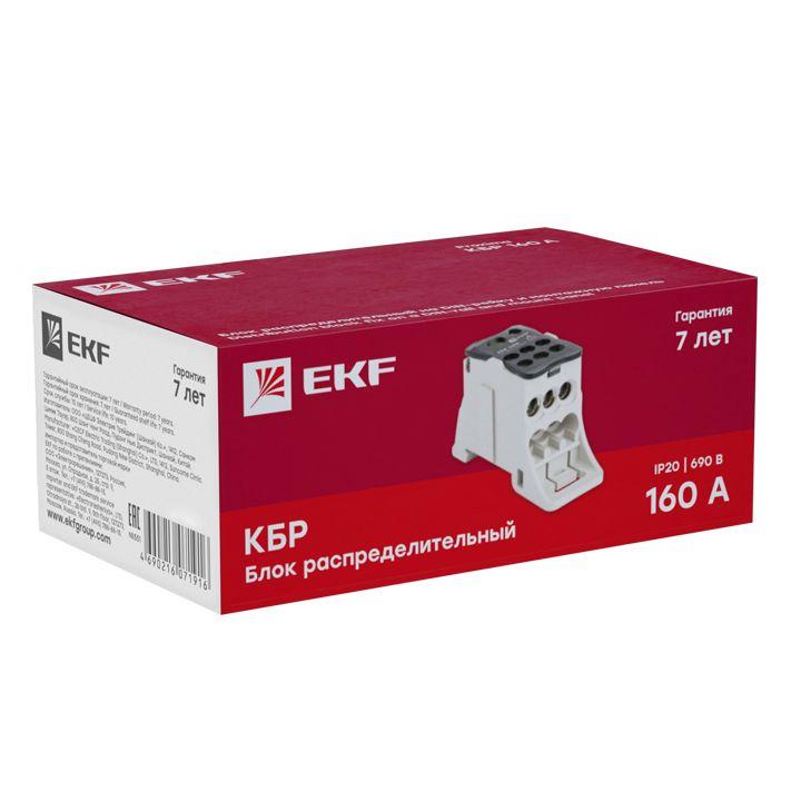 Блок распределительный КРОСС крепеж на панель и DIN КБР-160А EKF plc-kbr160