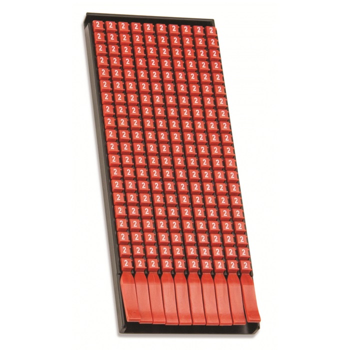 Маркер для кабеля сечением 4-6мм пустой красный (упак. 160шт)
