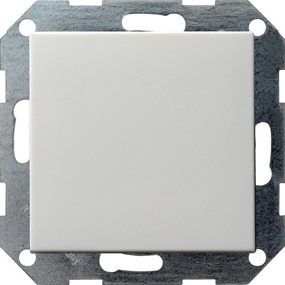 Выключатель одноклавишный Gira SYSTEM 55, белый матовый, 012627