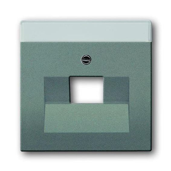 Накладка на розетку информационную ABB, скрытый монтаж, серый металлик, 1710-0-3852