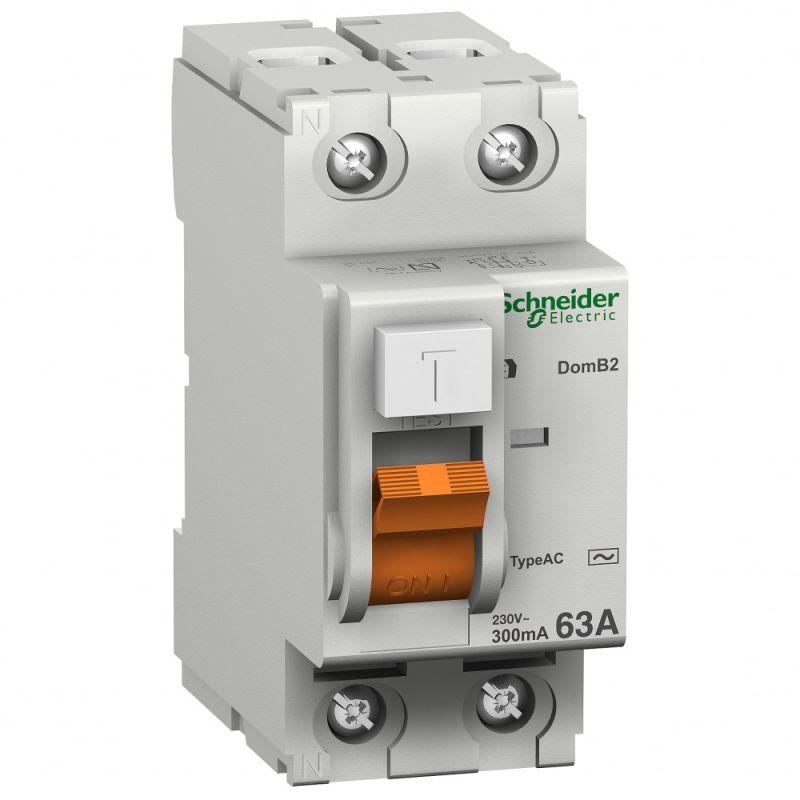 Выключатель дифференциального тока (УЗО) Schneider Electric 2п 63А 30мА тип AC ВД63 Домовой  11455