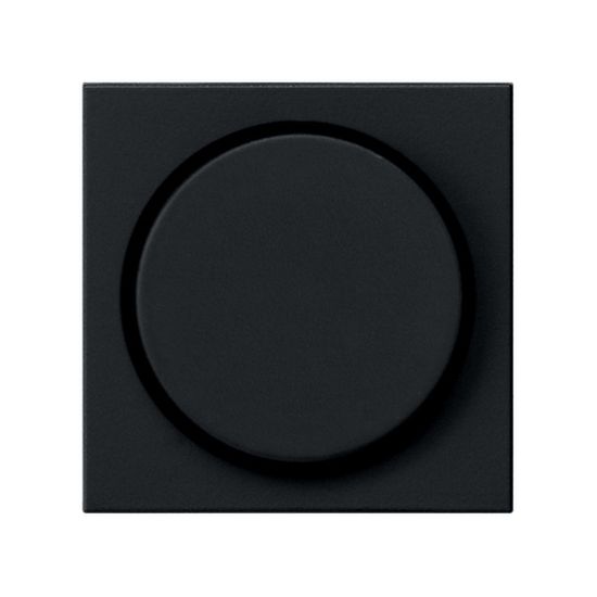 Накладка на светорегулятор поворотный Gira SYSTEM 55, черный матовый, 0650005