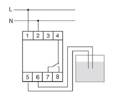 Реле контроля уровня жидкости PZ-828 (одноуровневый монтаж на DIN-рейке 35мм 230В AC 16А 1перкл. IP20) F&F EA08.001.001