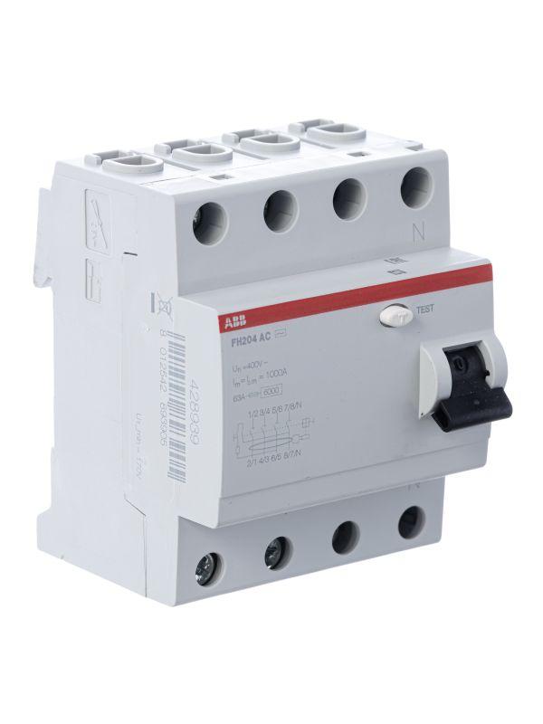 Выключатель дифференциального тока (УЗО) ABB 4п 63А 30мА тип AC FH204  2CSF204004R1630