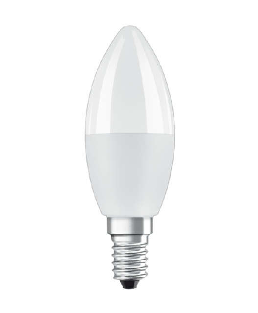 Лампа светодиодная LED Star B 40 5.5W/827 5.5Вт свеча матовая 2700К тепл. бел. E14 470лм 220-240В RGBW + DIM с пультом диммир. пластик. OSRAM 4058075144309