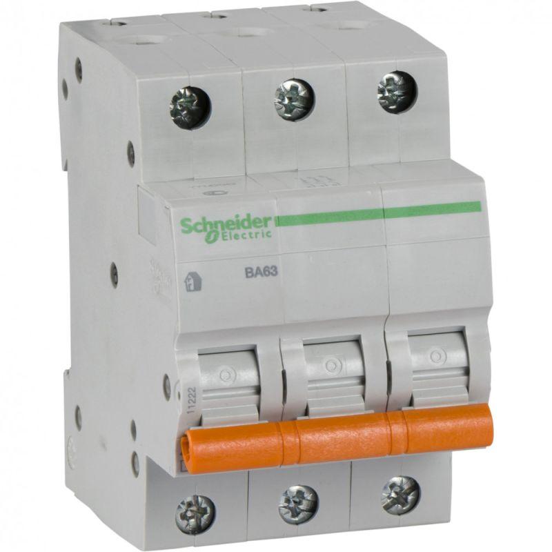 Автоматический выключатель Schneider Electric 3п C 10А 4.5кА BA63   11222