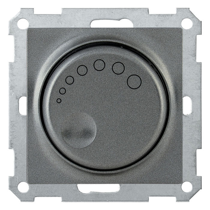 Светорегулятор поворотный IEK BOLERO, 600 Вт, антрацит, EDB11-0600-K95