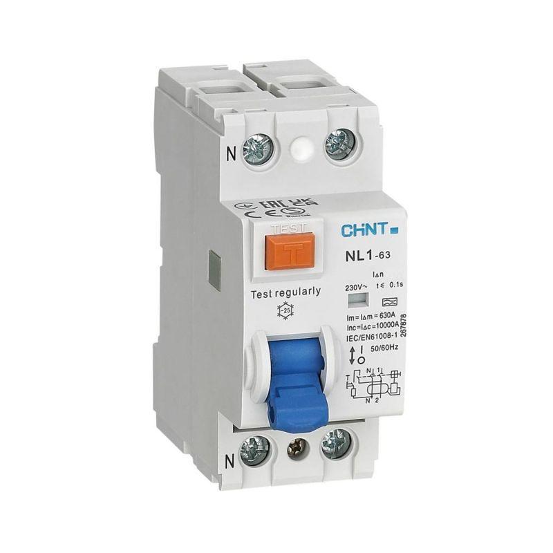 Выключатель дифференциального тока (УЗО) 2п 16А 30мА тип AC NL1-63 6кА CHINT 200359