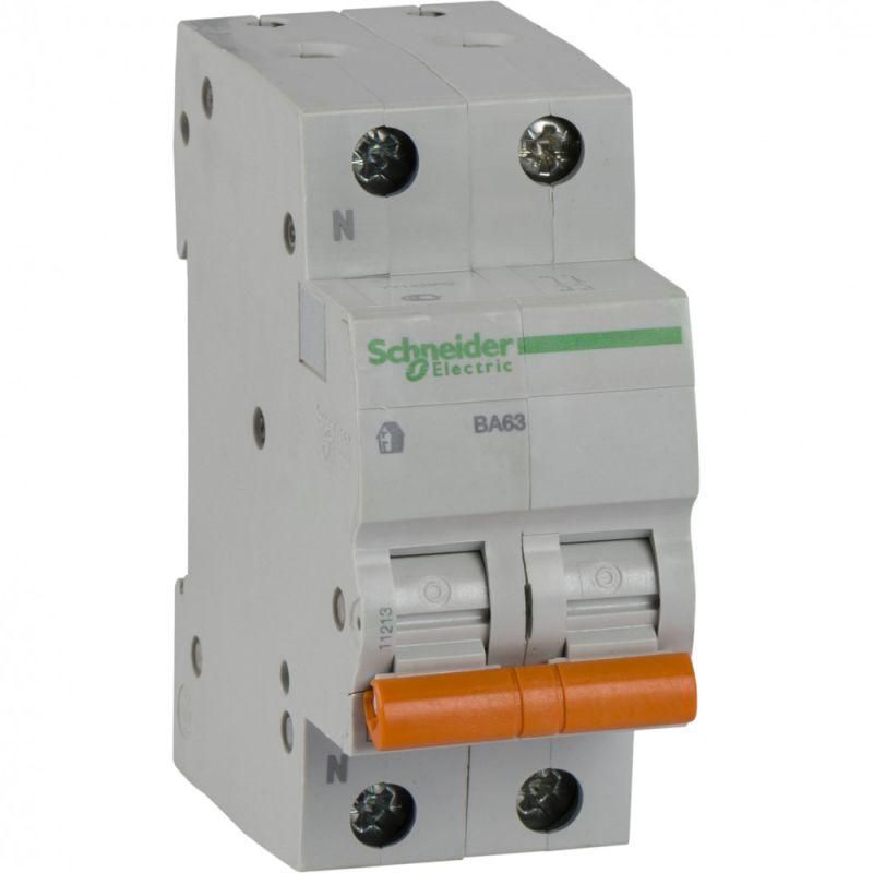 Автоматический выключатель Schneider Electric 2п (1P+N) C 16А 4.5кА BA63   11213