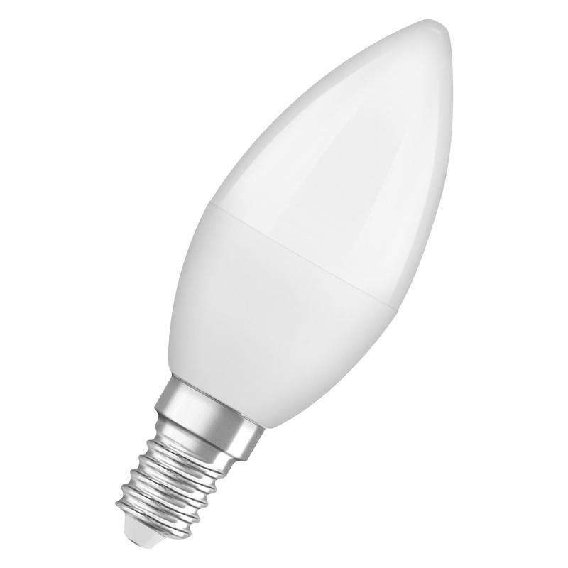 Лампа светодиодная LED Antibacterial B 5.5Вт свеча матовая 4000К нейтр. бел. E14 470лм 220-240В угол пучка 220град. бактерицидн. покрыт. (замена 50Вт) OSRAM 4058075561410