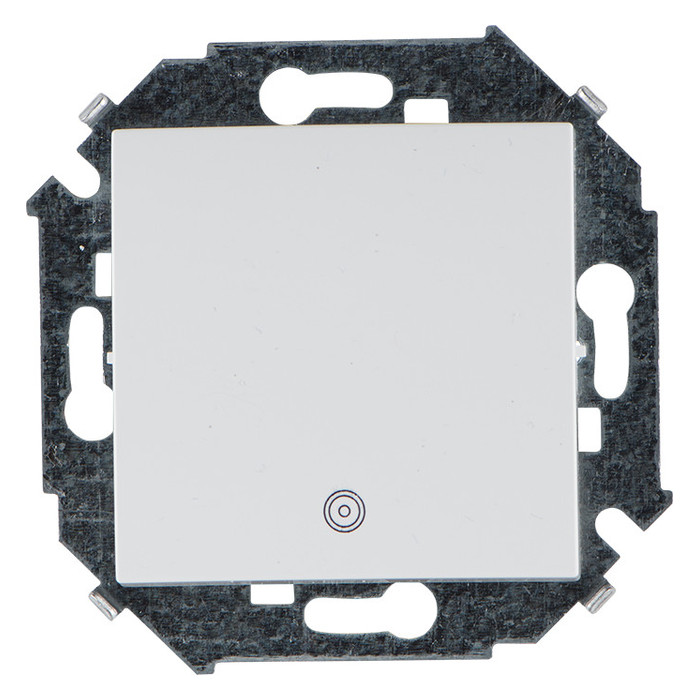 Выключатель одноклавишный кнопочный Simon SIMON 15, 4000 Вт, белый, 1591150-030