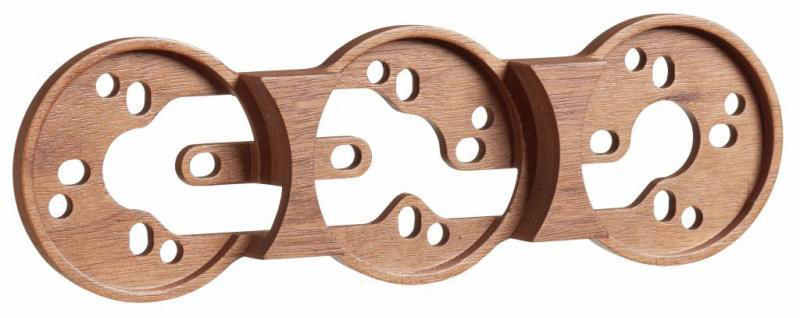 Рамка 3 поста Fontini DO, орех, 33813822