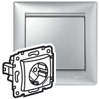 Розетка 2К+З мех.выт. АЛМ VLN