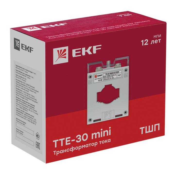 Трансформатор тока ТТЕ 30 250/5А кл. точн. 0.5 5В.А EKF tte-30-250/tc-30-250