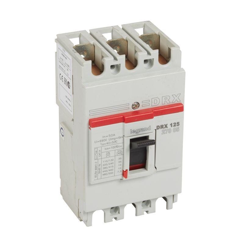 Выключатель автоматический 3п 50А 10кА DRX125 термомагнитн. расцеп. Leg 027005