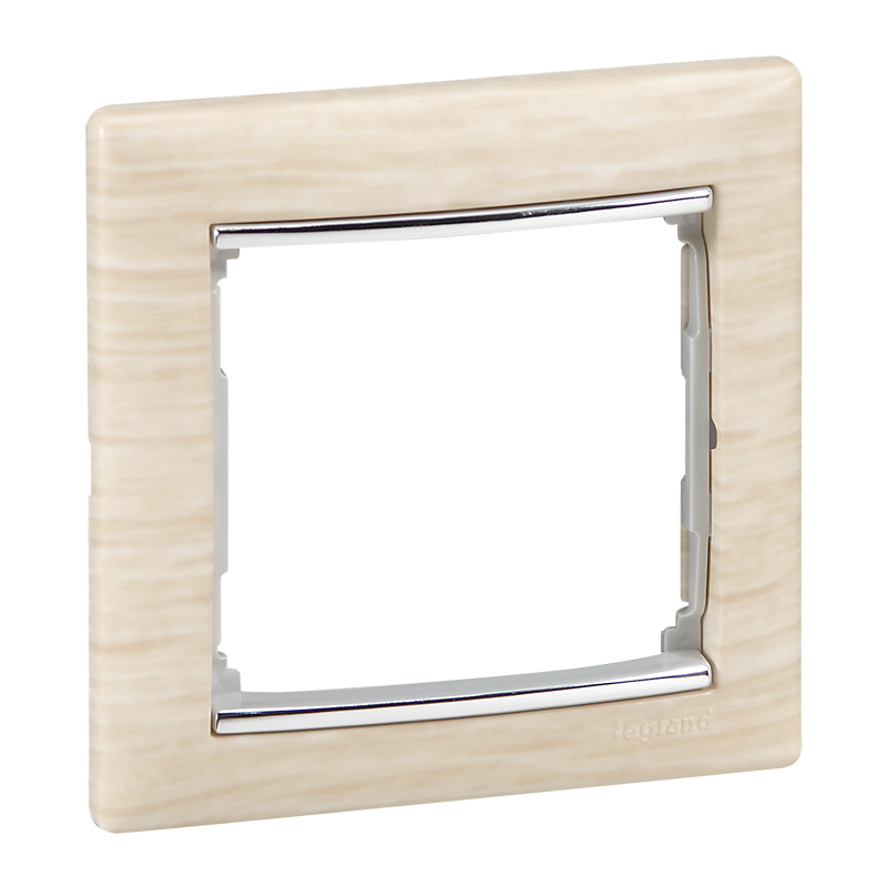 Рамка 1п СветДер/Сереб VLN