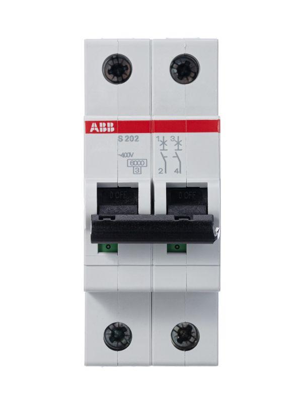 Автоматический выключатель ABB   2п C 32А 6кА S202 C32  2CDS252001R0324