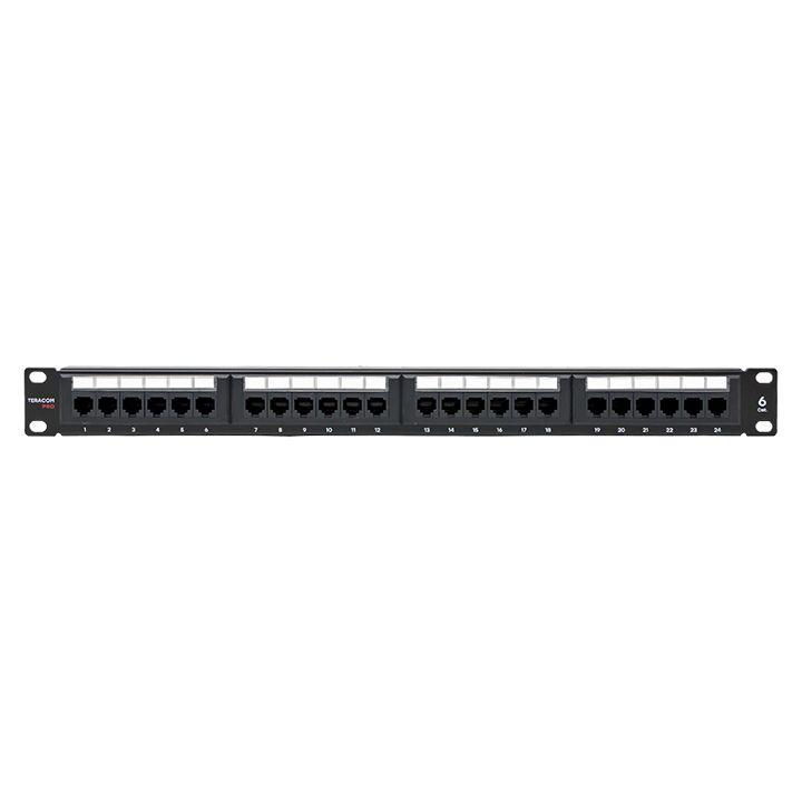 Патч-панель 19дюйм 1U кат.6 UTP неэкранир. 24 порта RJ45 Dual IDC TERACOM PRO EKF TRP-PPNL-6UTP-1U24