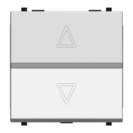 Выключатель для жалюзи двухклавишный кнопочный ABB ZENIT, электронный, альпийский белый, 2CLA226120N1101
