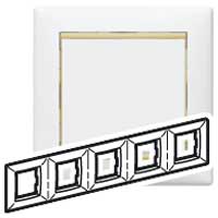 Рамка 5п гор Бел/Желт Valena