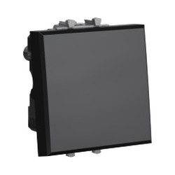 Выключатель одноклавишный DKC AVANTI с подсветкой, черный квадрат, 4402222