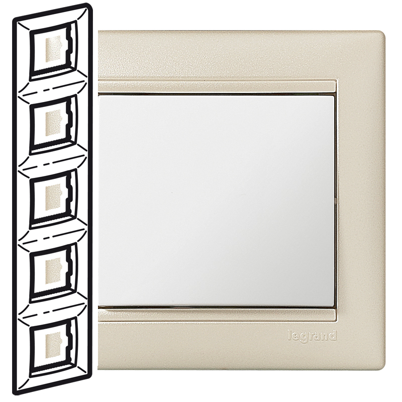 Рамка 5п вер Жемчужный VLN