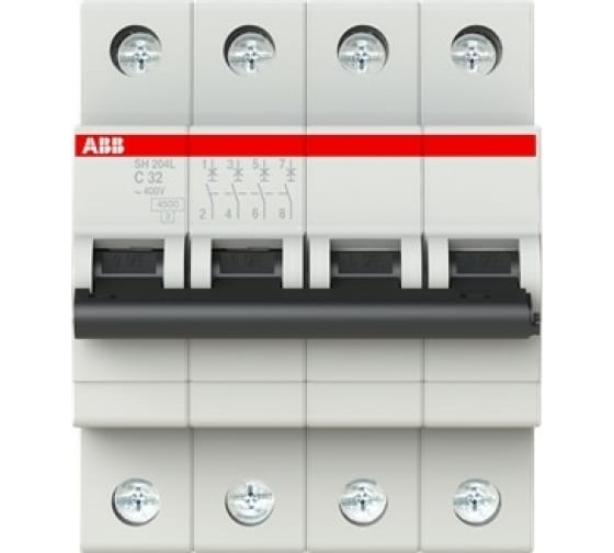 Автоматический выключатель ABB SH204 4P 32А 2CDS244001R0324