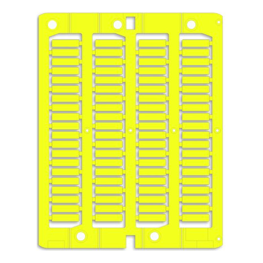 Маркировка для провода, жесткая, для трубочек. 4х15мм. Желтая (упак. 2000шт)