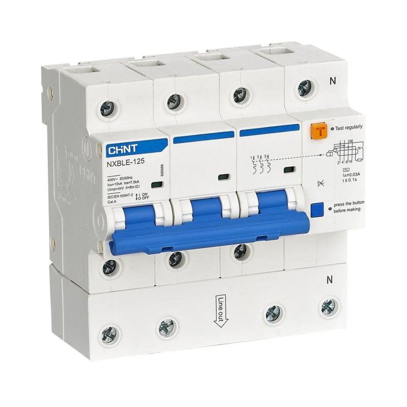 Выключатель автоматический дифференциального тока C 100А 100мА тип AC 10кА NXBLE-125 3P+N электронный (R) CHINT 820606