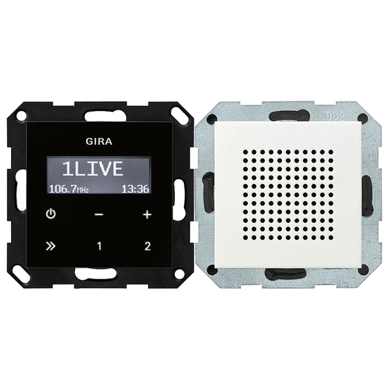 Цифровое FM-радио Gira SYSTEM 55, белый матовый, 228027