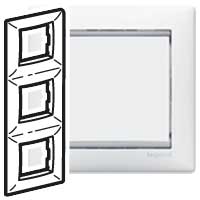 Valena Рамка 3п.верт.бел-серый