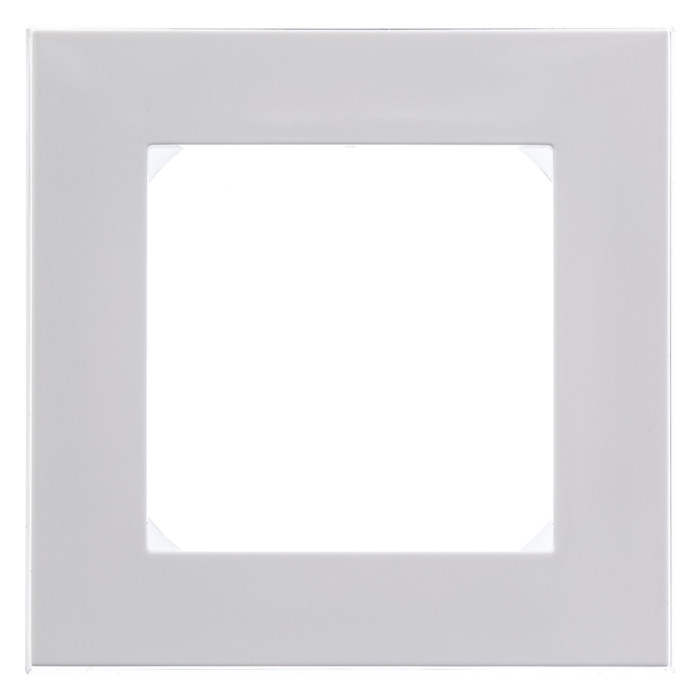Рамка 1 пост ABB LEVIT, белый // дымчатый черный, 2CHH015010A6062