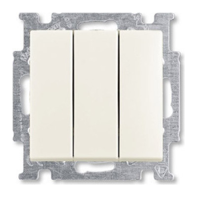 Трехклавишный выключатель ABB BASIC 55, chalet-white, 2CKA001012A2183