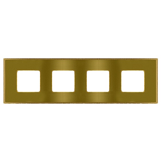 Рамка 4 поста FEDE BELLE EPOQUE, bright gold//bright gold, FD01434OBOB