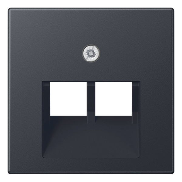 Накладка на розетку информационную Jung А-СЕРИЯ, скрытый монтаж, антрацит матовый, A569-2BFPLUAANM