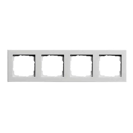 Рамка 4 поста Gira E2, белый матовый, 021422