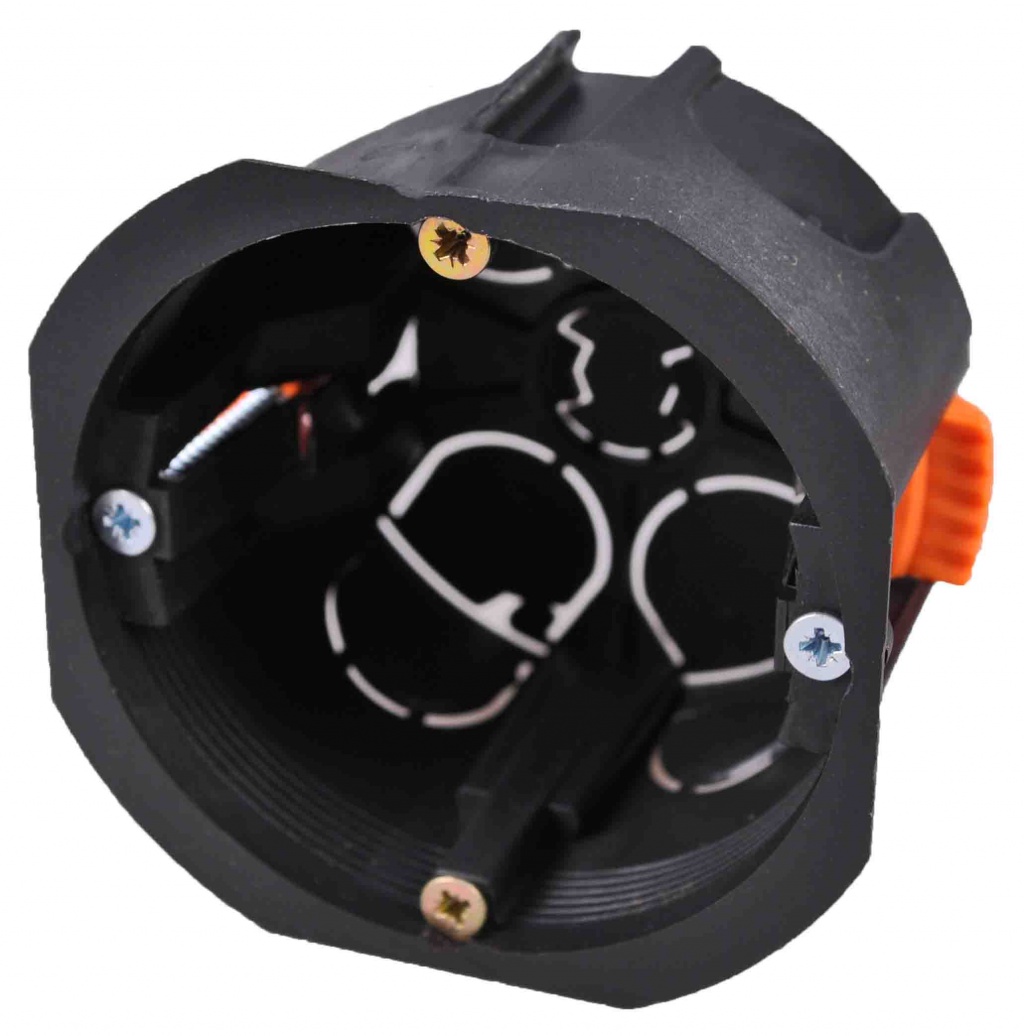 Коробка установочная  Plast Electro для полых стен d68х47 (для ЭУИ евр. пр) с крепл. пласт. лапками IP20 PE 030 040 