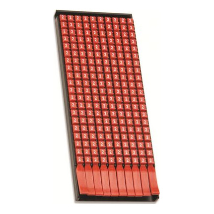Маркер для кабеля сечением 1,5-2,5 мм пустой красный (упак. 200шт)