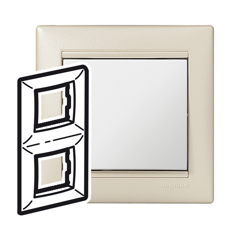 Рамка 2п вер Жемчужный VLN