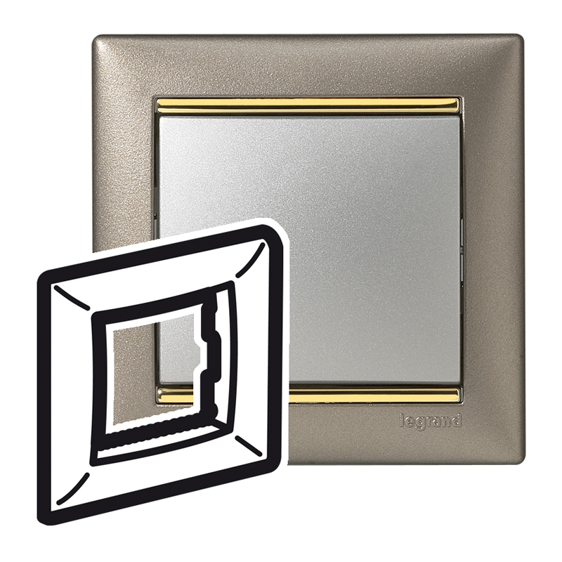 Рамка 1п Титан/Зол VLN