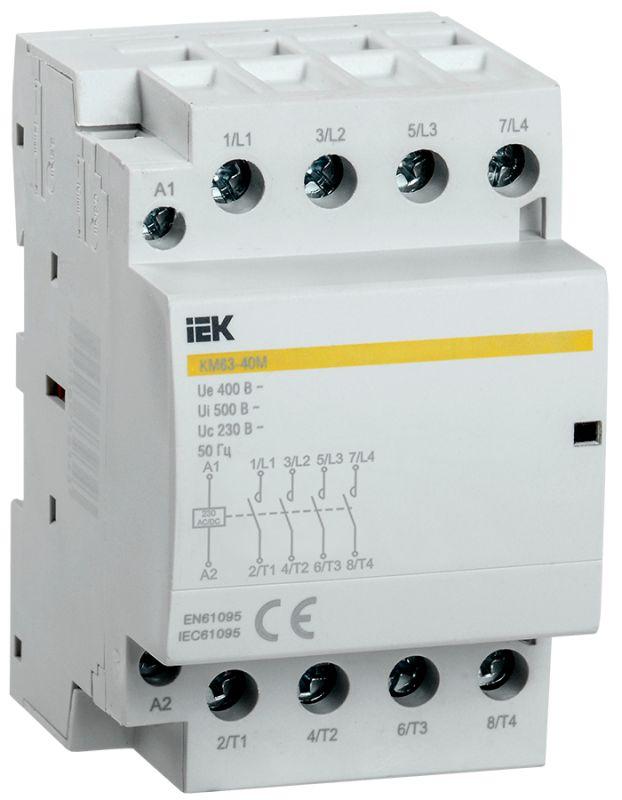 Контактор модульный КМ63-40М AC/DC KARAT IEK MKK21-63-40