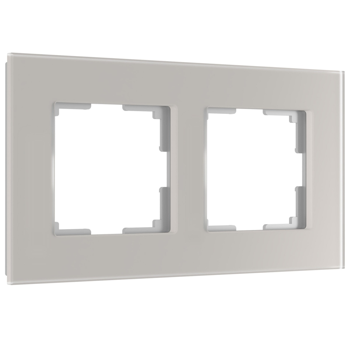 Рамка из стекла на 2 поста Senso дымчатый soft-touch W0023117