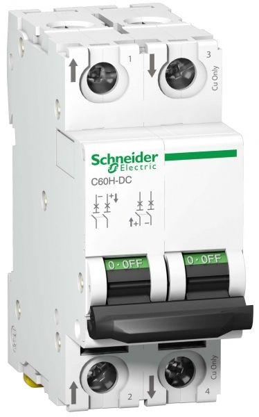 Автоматический выключатель Schneider Electric 2п C 6А 6кА Acti9 C60H-DC DC  A9N61526