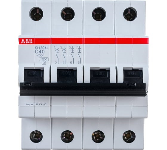 Автоматический выключатель ABB SH204 4P 40А 2CDS244001R0404