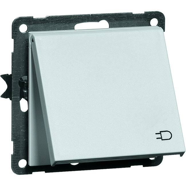 Розетка PEHA by Honeywell NOVA, скрытый монтаж, с заземлением, , алюминий, 056411